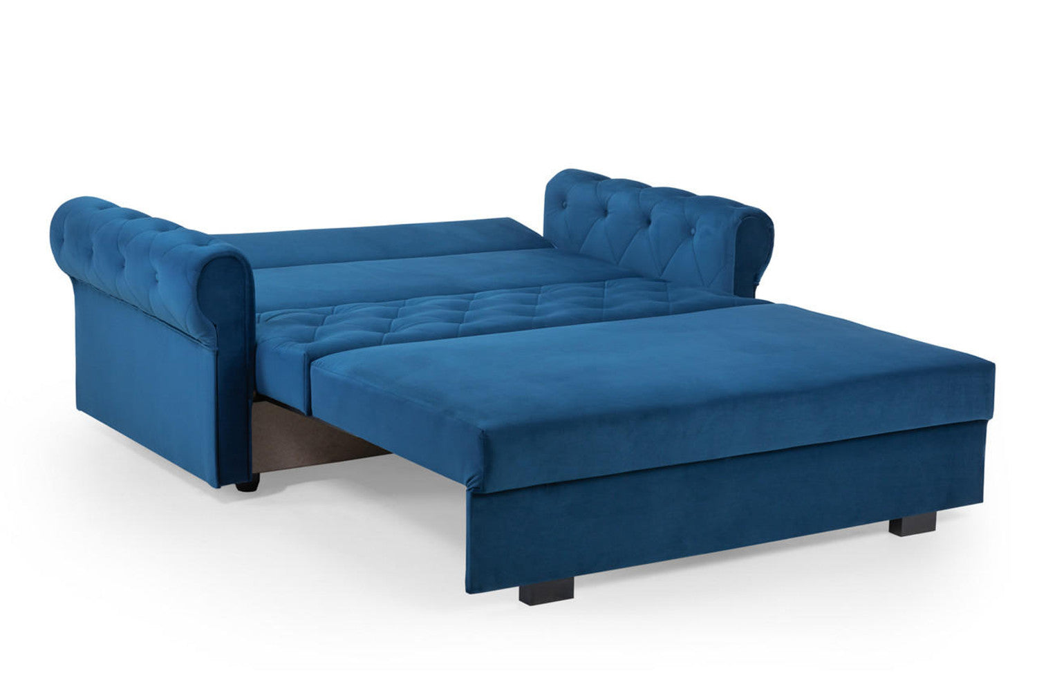 Rosalind-2-seater-sofa-bed-blue-open