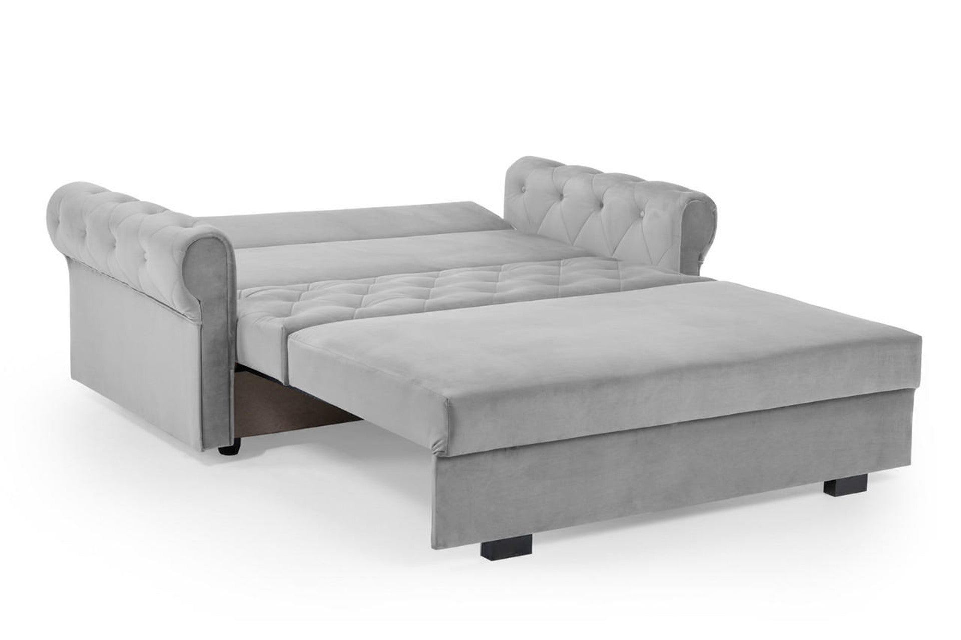 Rosalind-2-seater-sofa-bed-grey-open