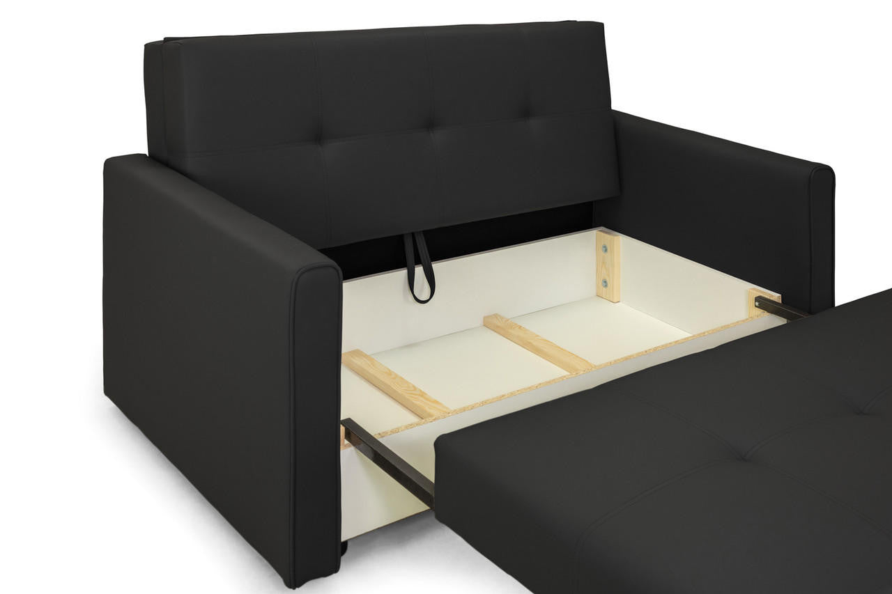 viva-2-seater-sofa-bed-black-open