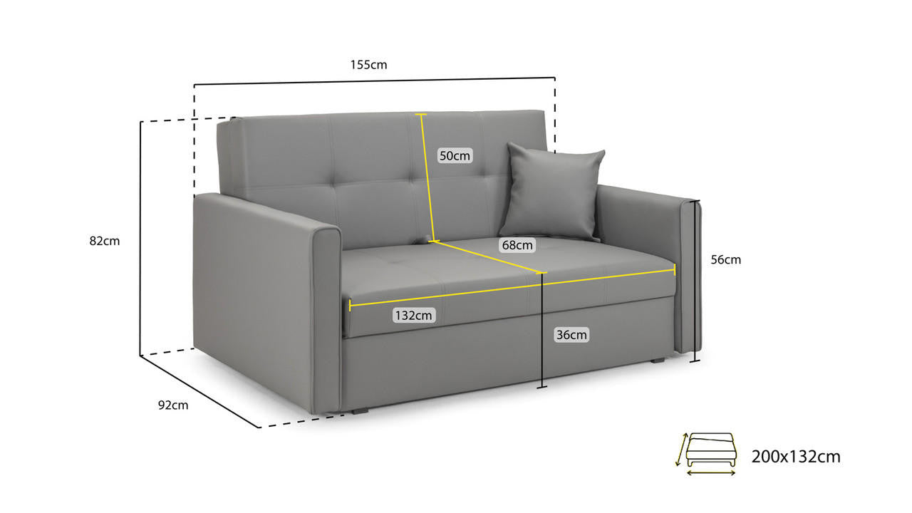 viva-2-seater-sofa-bed-black-dimensions