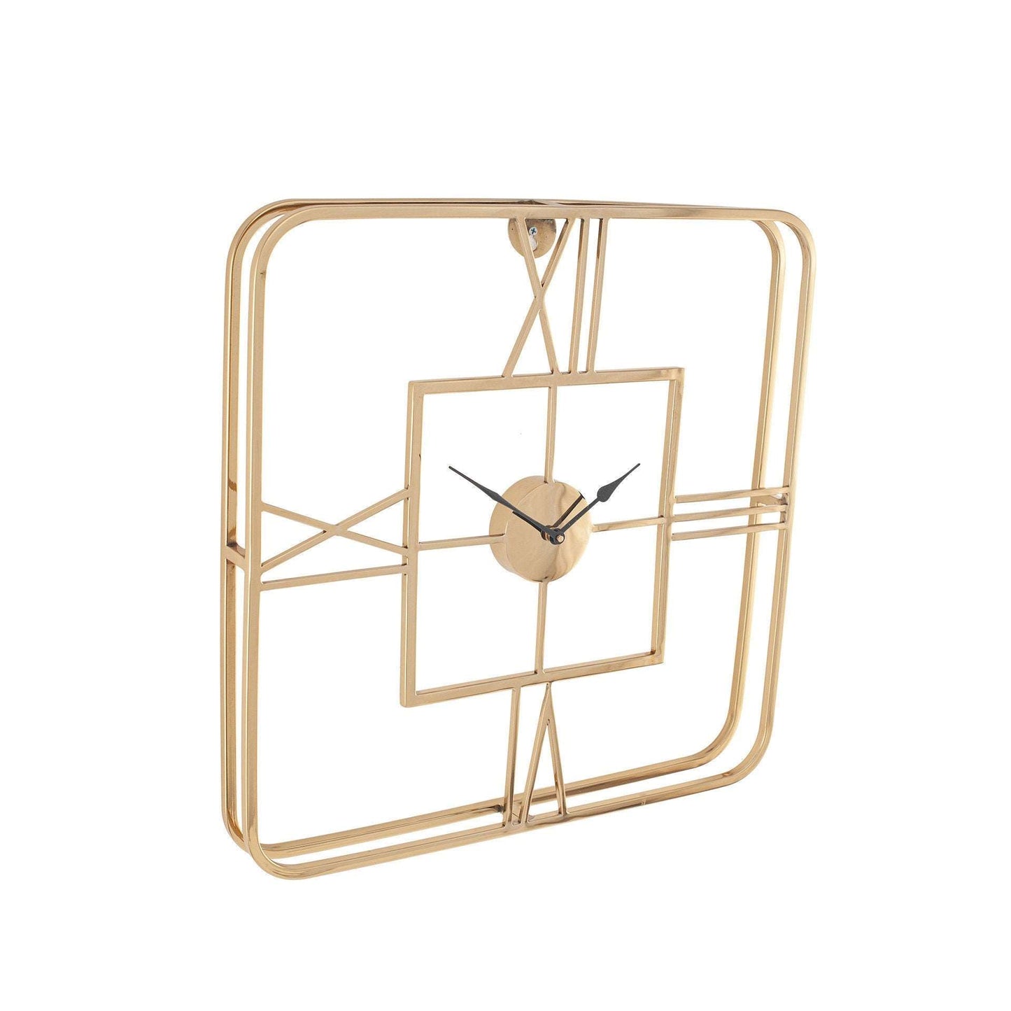 Gold-square-wall-clock