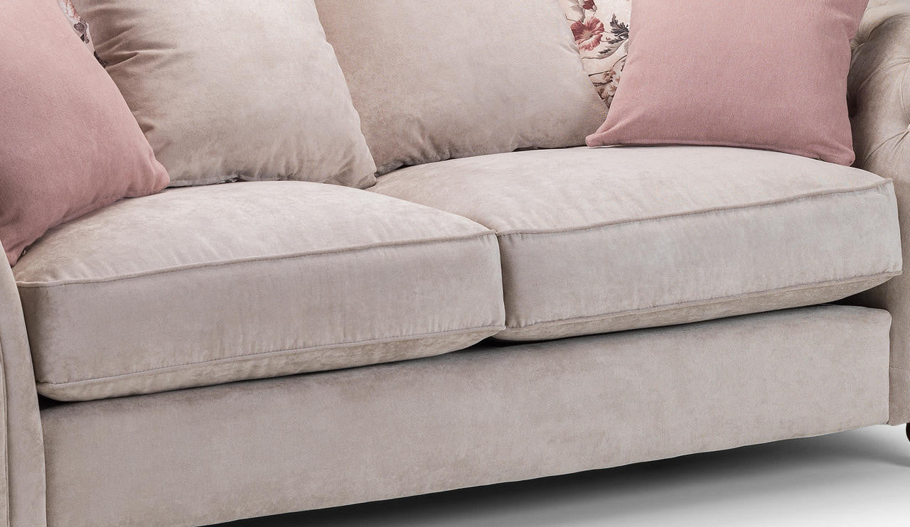 Roma Chesterfield Beige Large Corner Sofa