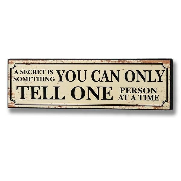 Secret Wooden Plaque