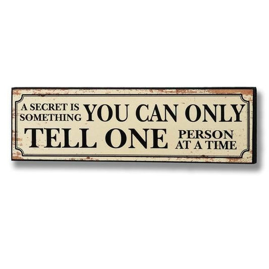 Secret Wooden Plaque