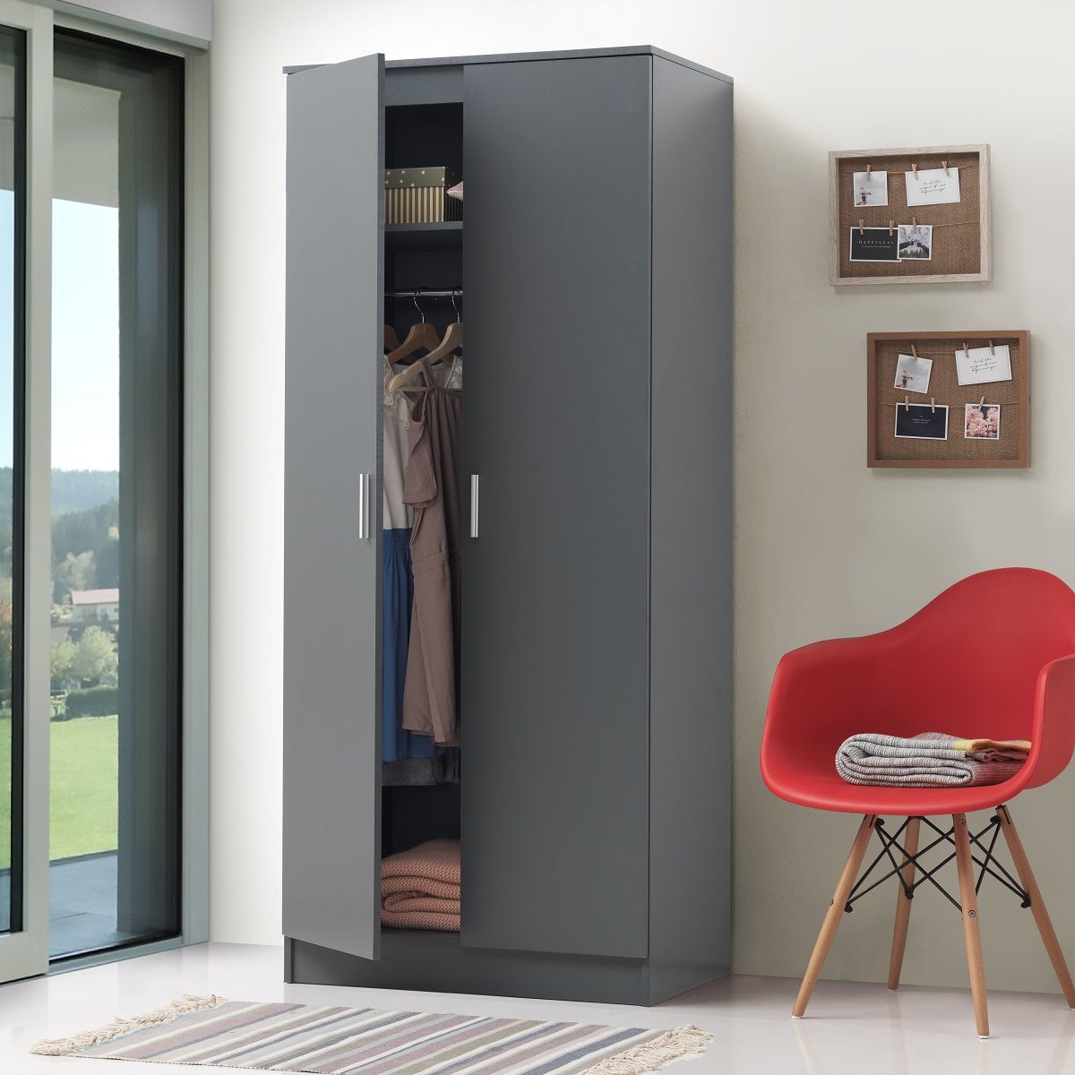 Rio-2-door-wardrobe-grey-open