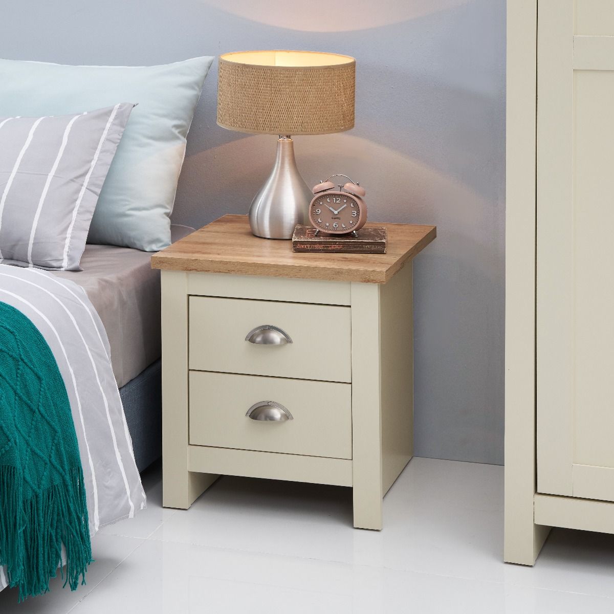 Lisbon-2-drawer-bedside-cream-room-set