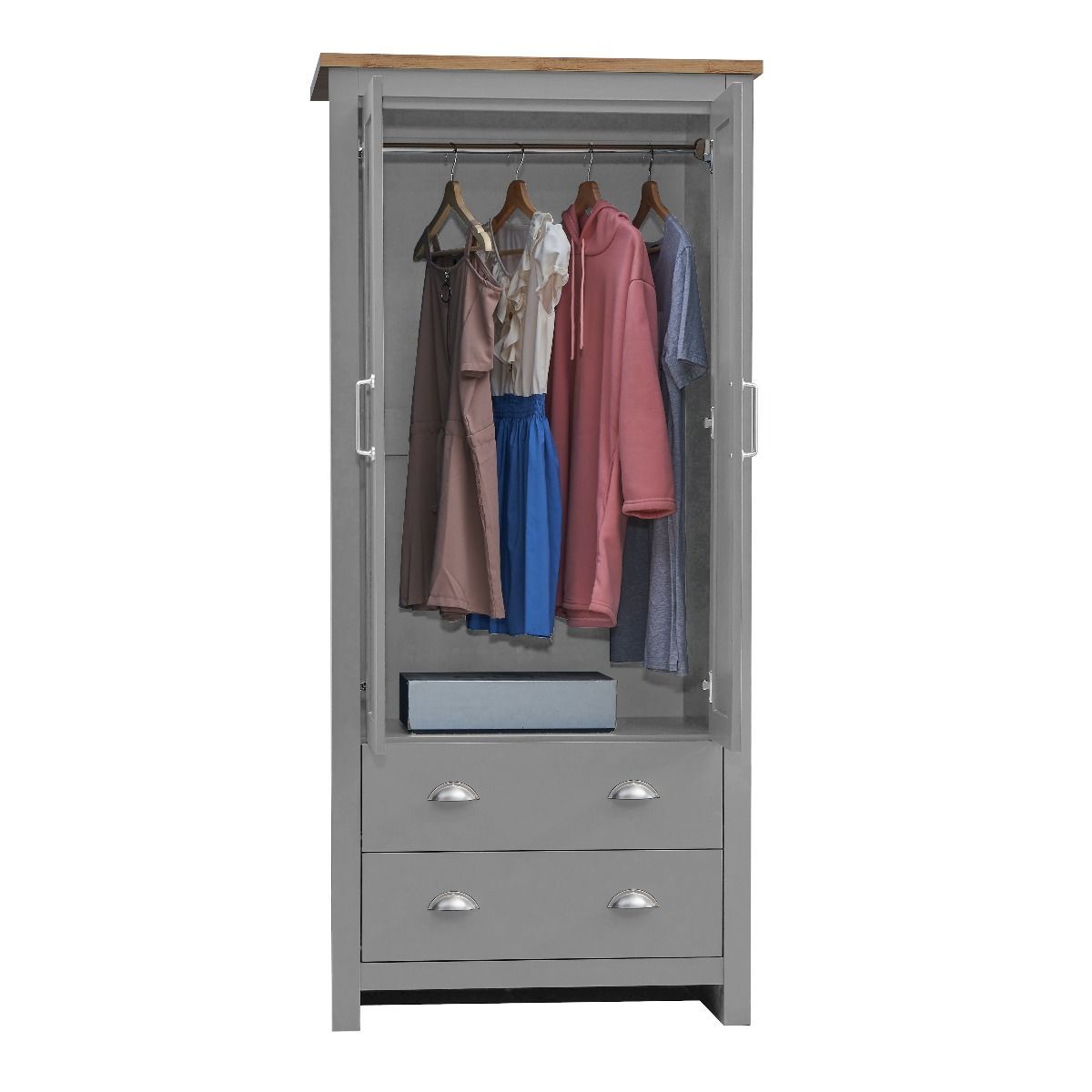 Lisbon-3-piece-set-grey-wardrobe-open