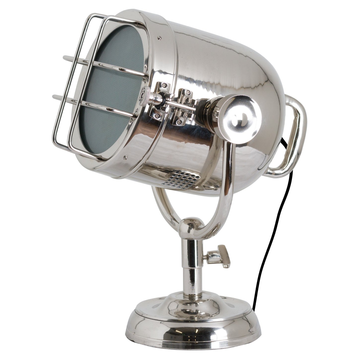 Nickel Industrial Spotlight Table Lamp