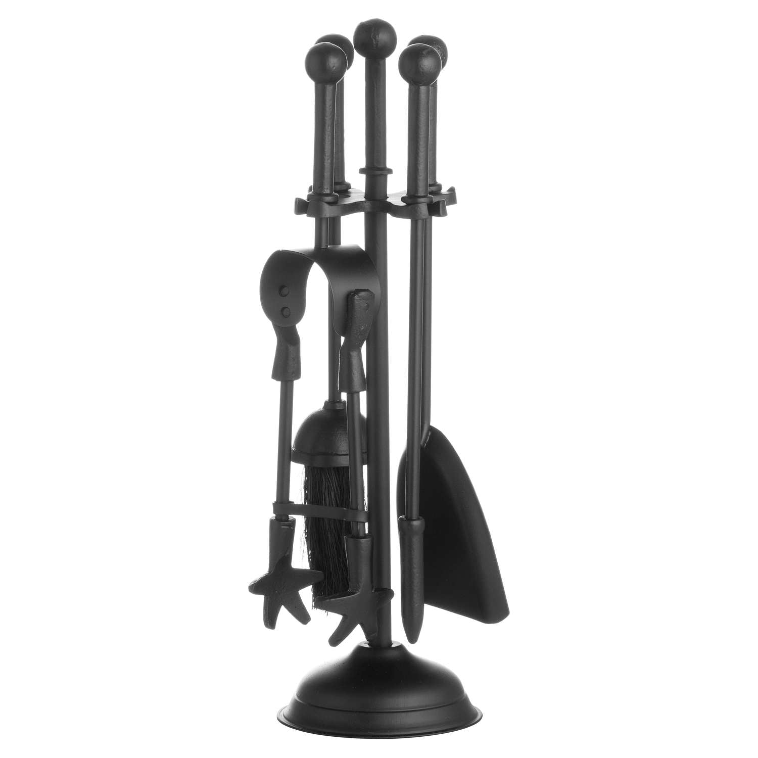 Ball-topped-companion-set-black