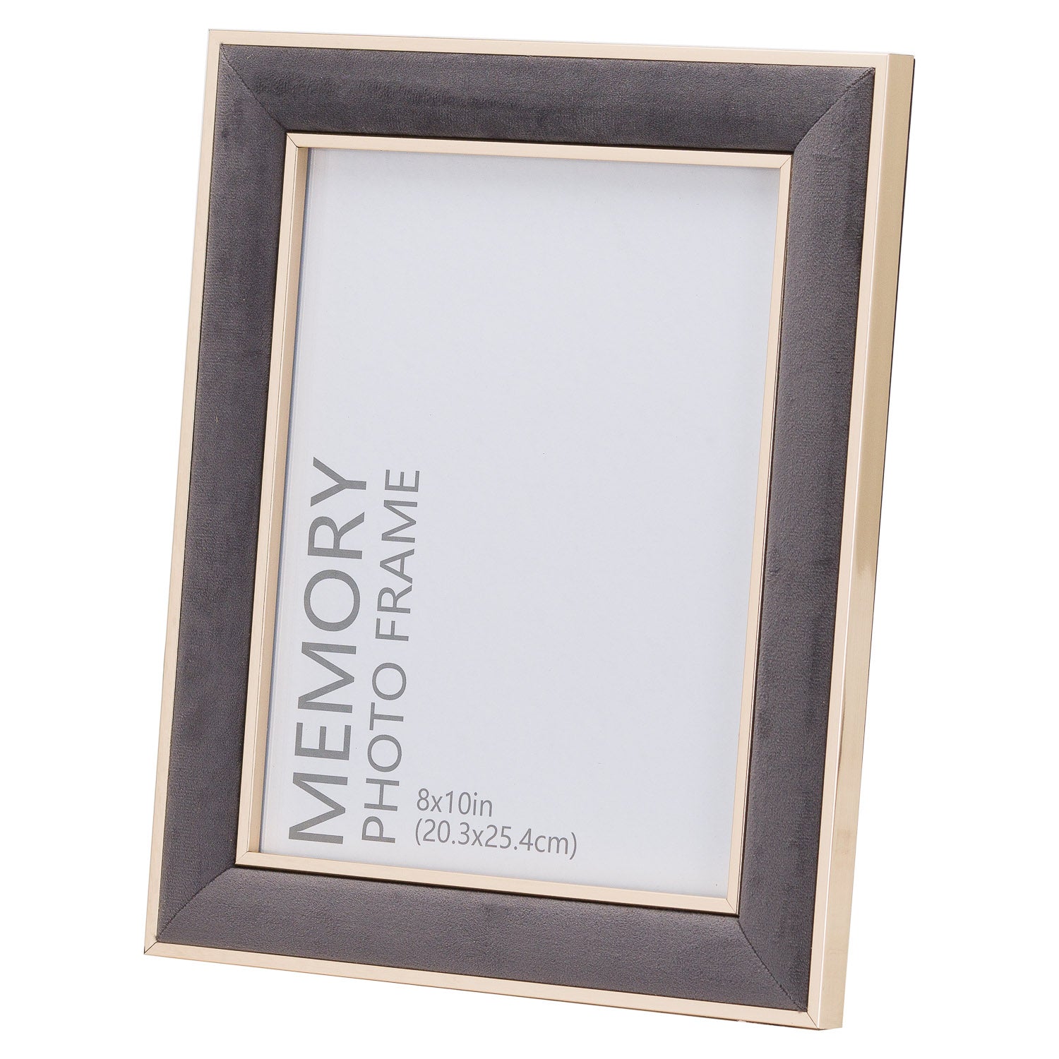 Grey Velvet With Gold 8X10 Frame