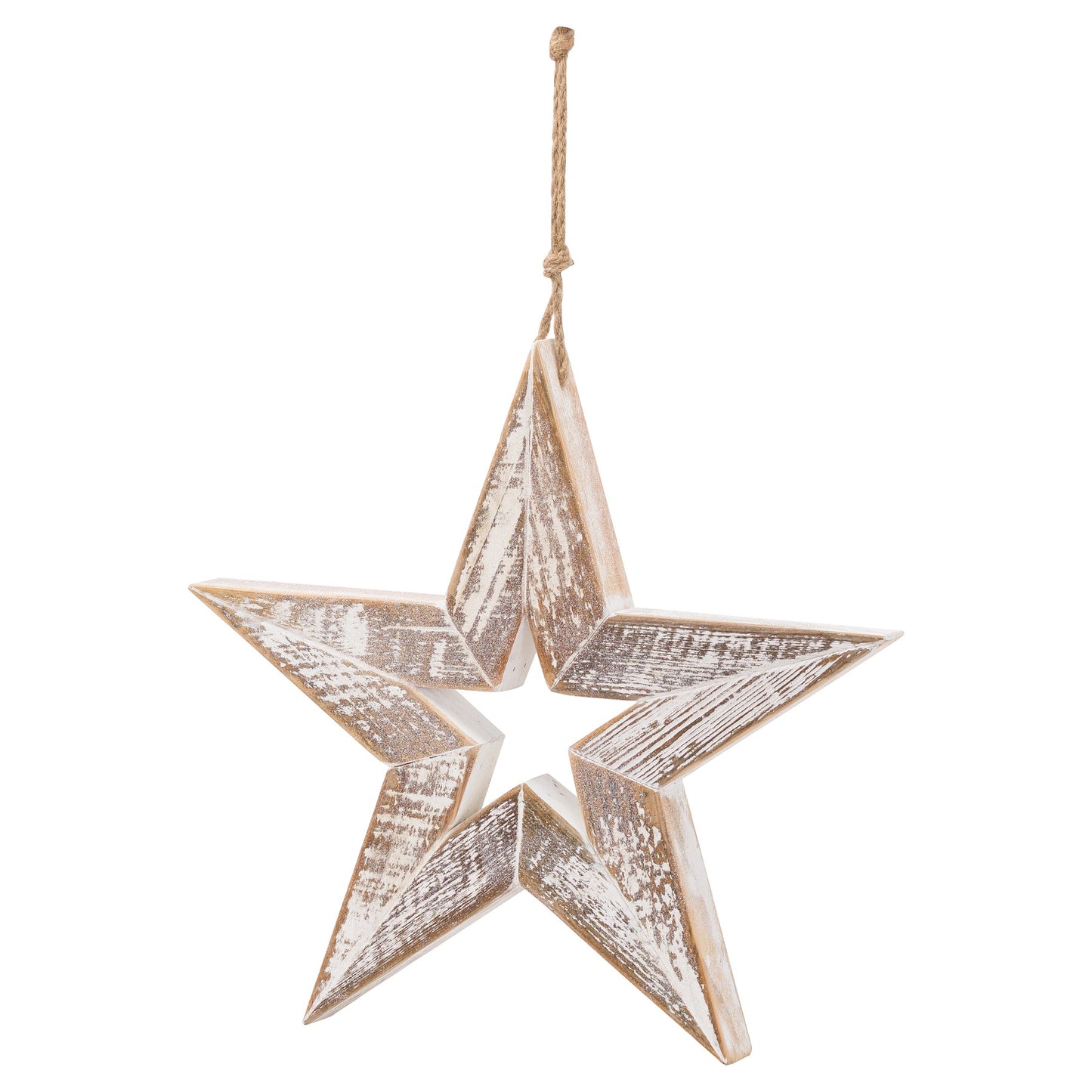 Antique-white -wooden-sparkle-star