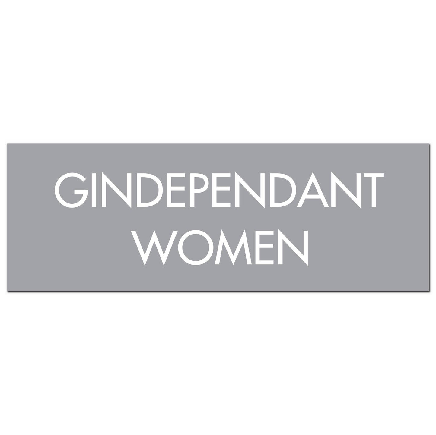 Gindependant Women Silver Foil Plaque