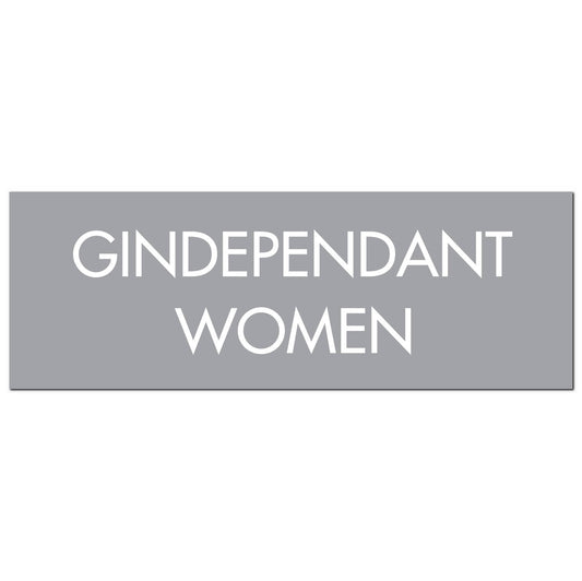 Gindependant Women Silver Foil Plaque