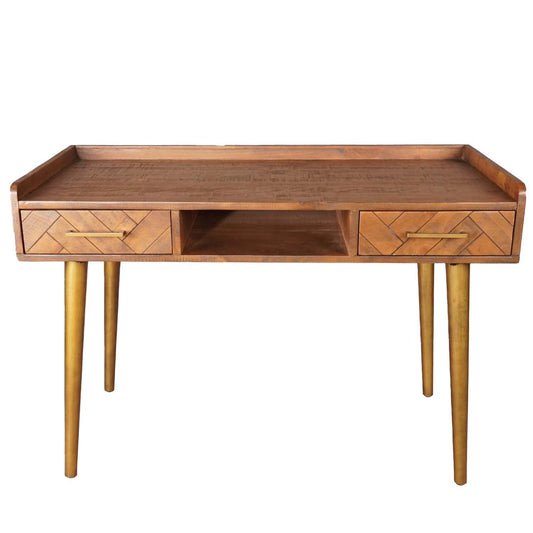 Havana Gold 2 Drawer Desk