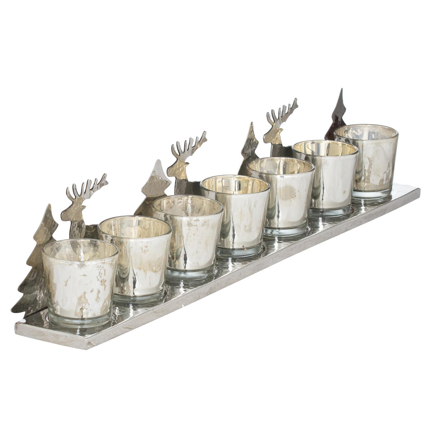 Silver Seven Tealight Holder