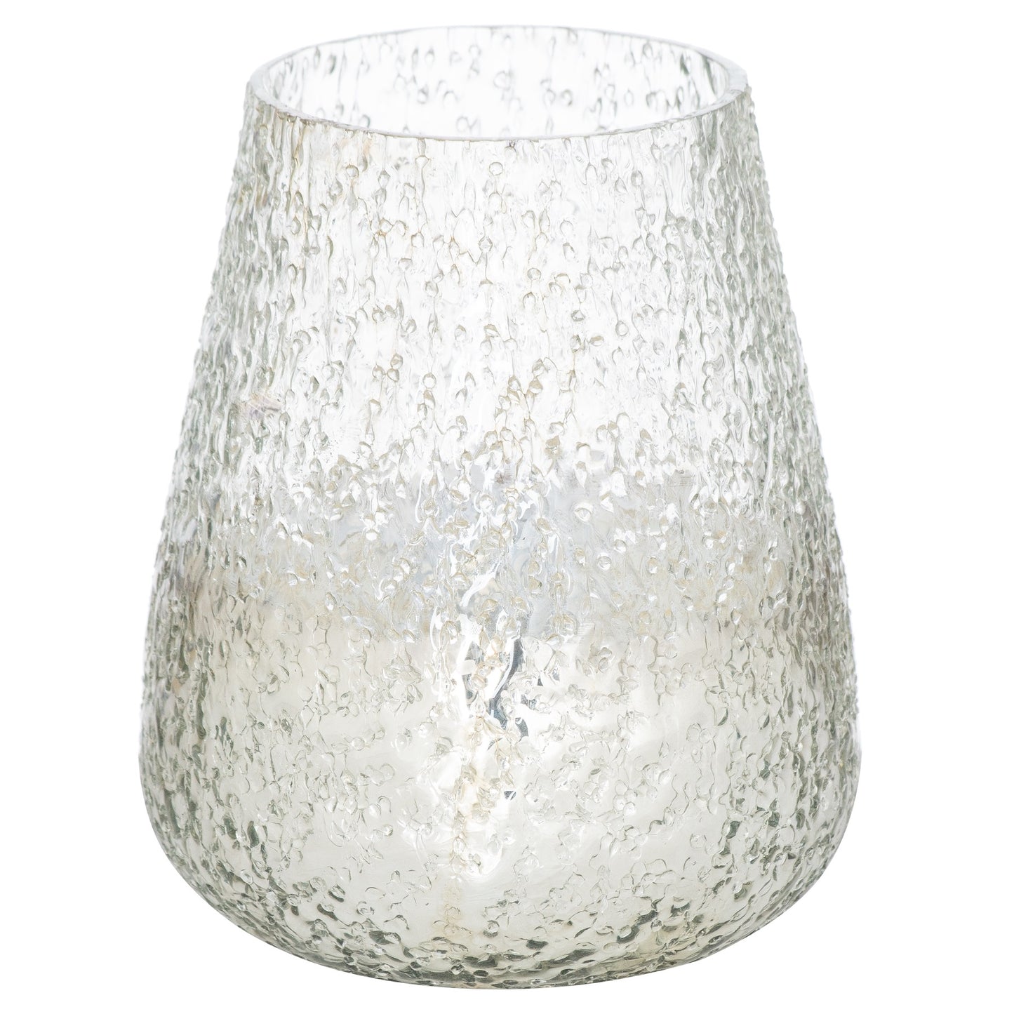 Lustre Silver Domed Candle Holder