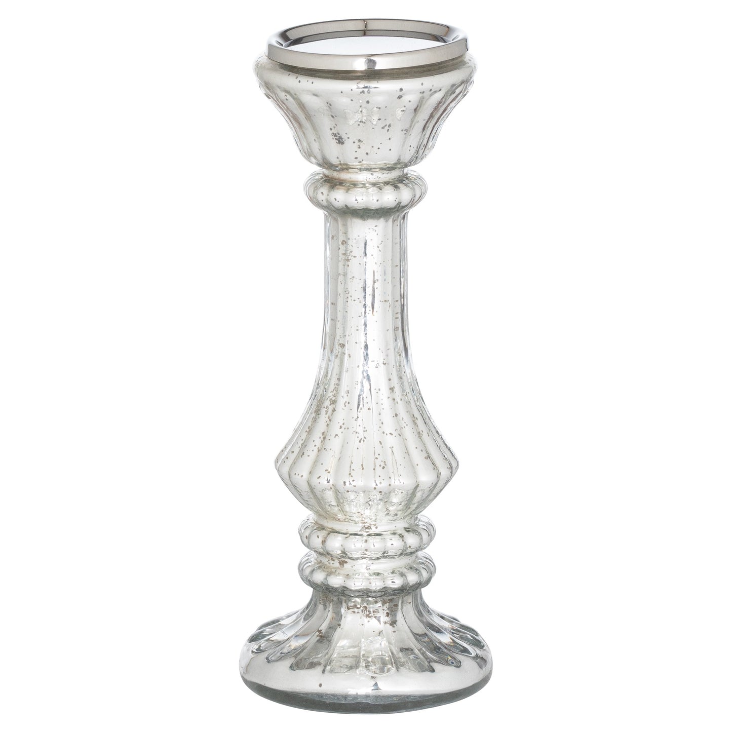 Mercury Effect Deep Ribbed Small Candle Pillar