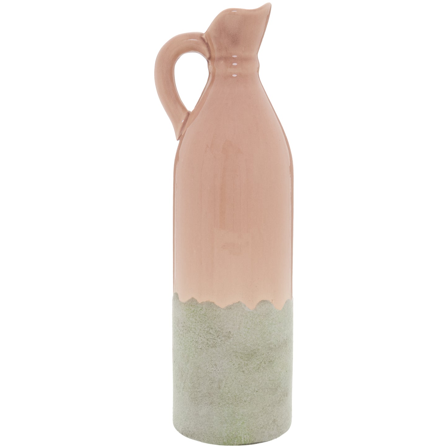 Decorative-tall-blush-stoneware-jug