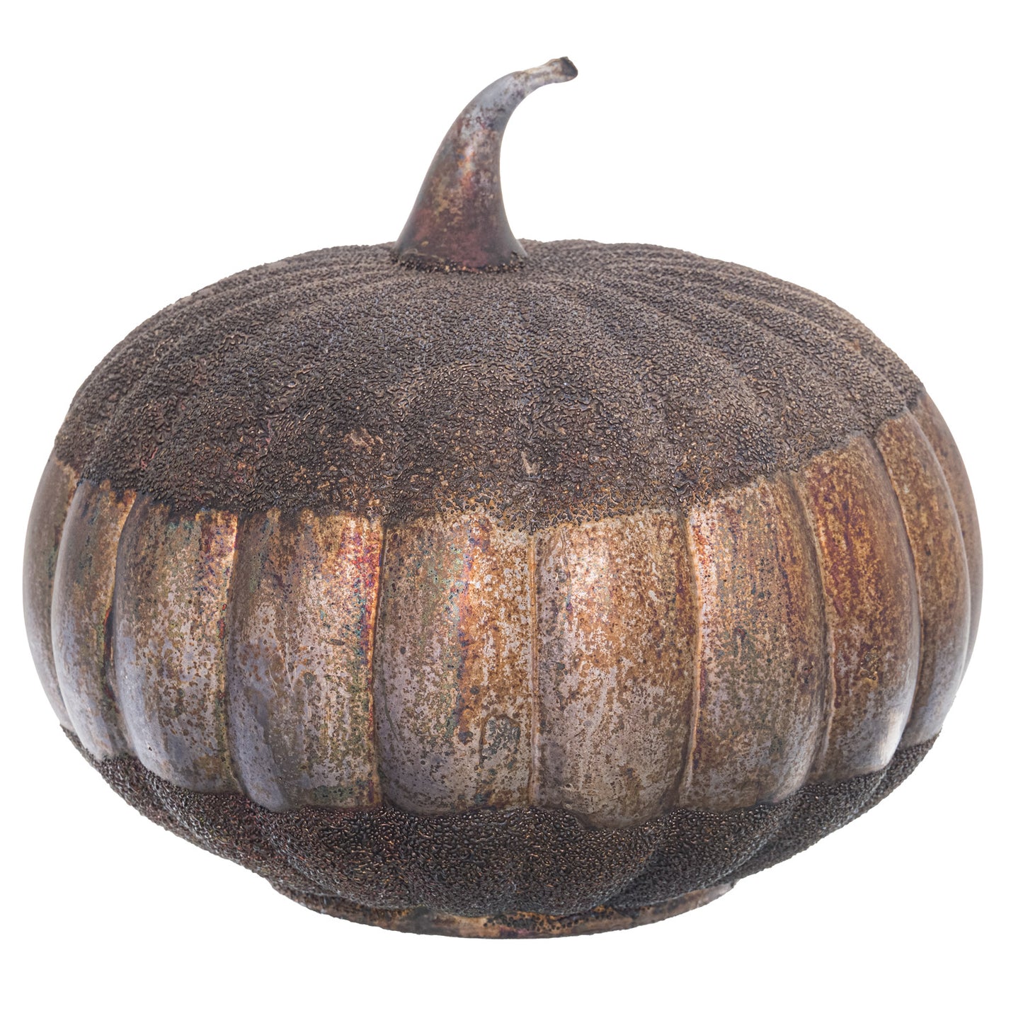 Large Burnished Decorative Pumpkin