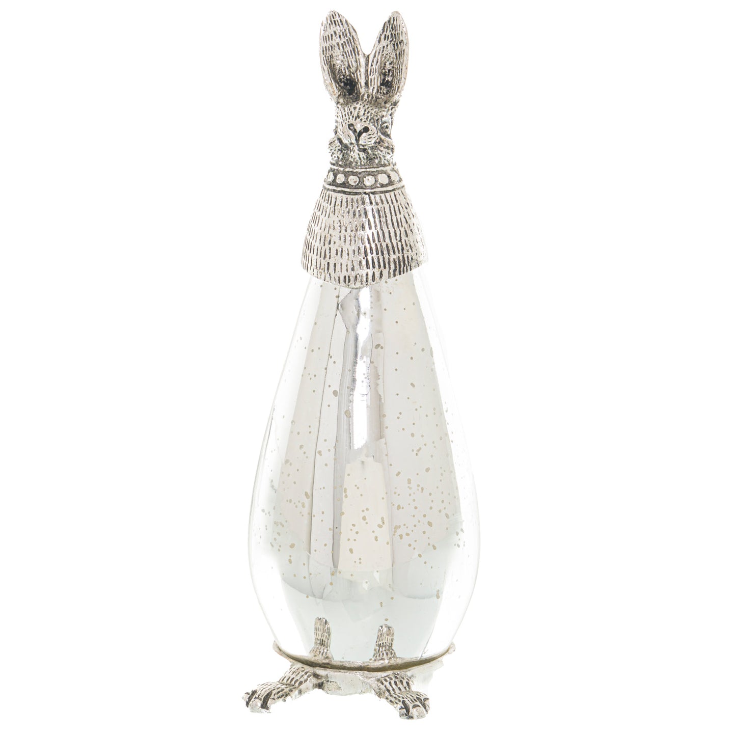 Silver Bunny Ornament