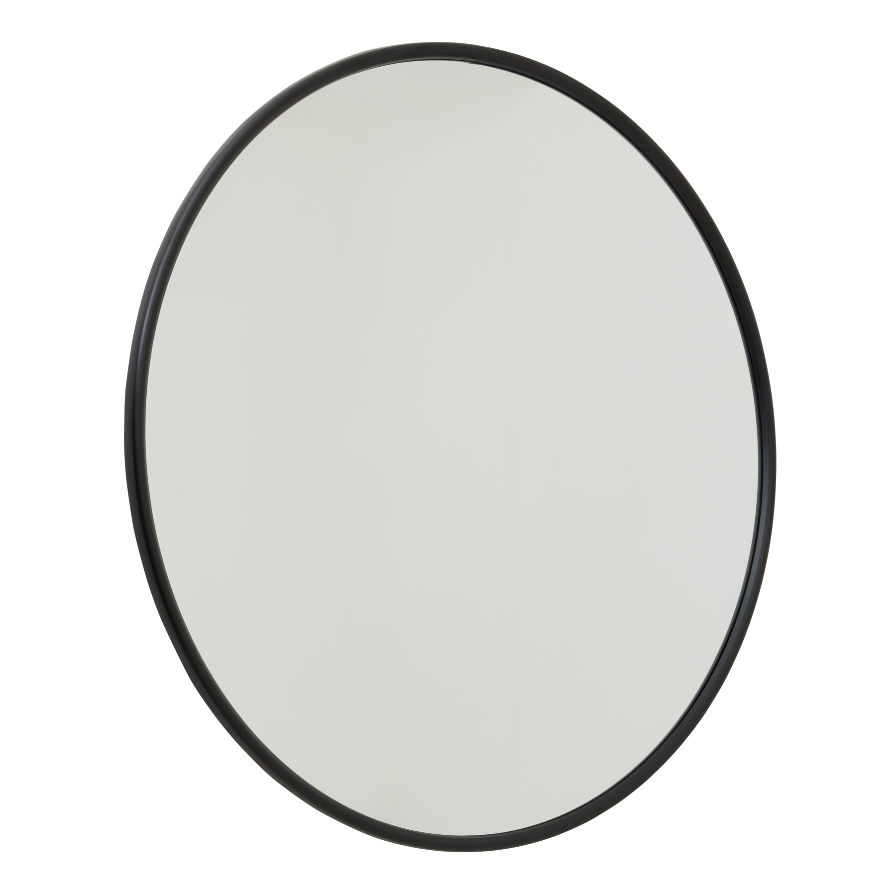 Black-large-circular-metal-wall-mirror