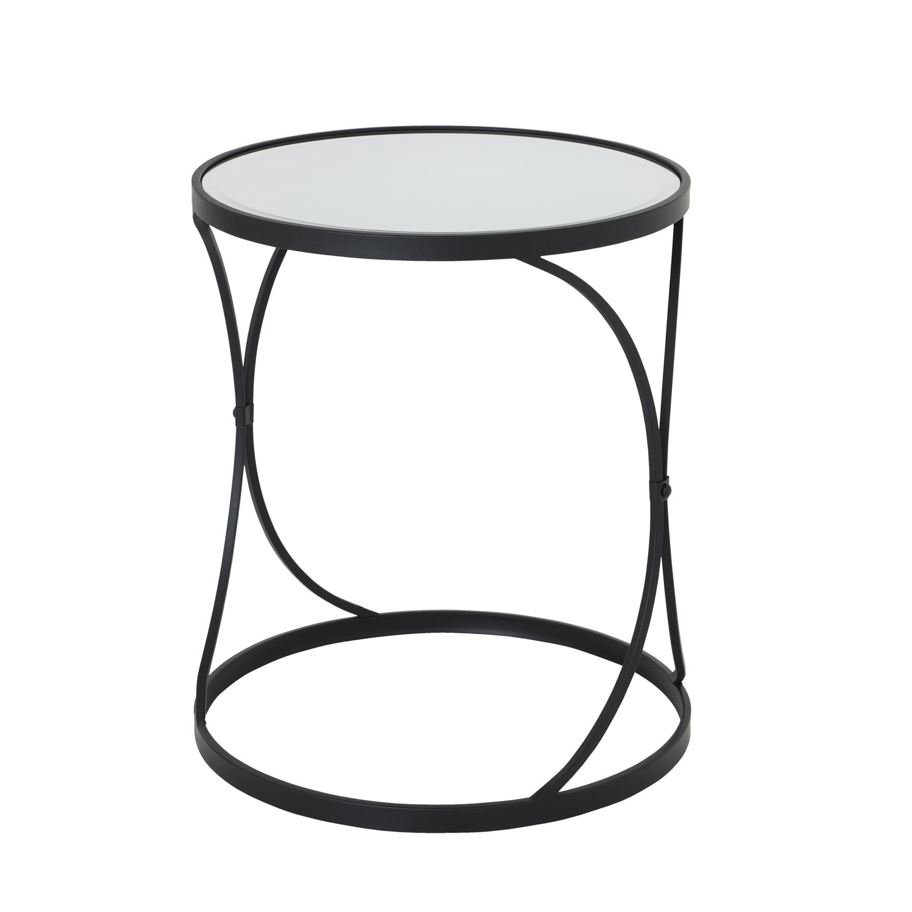 Concaved-set-two-black-mirrored-side-tables-single