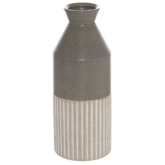 Mason Collection Grey Ceramic Ellipse Vase