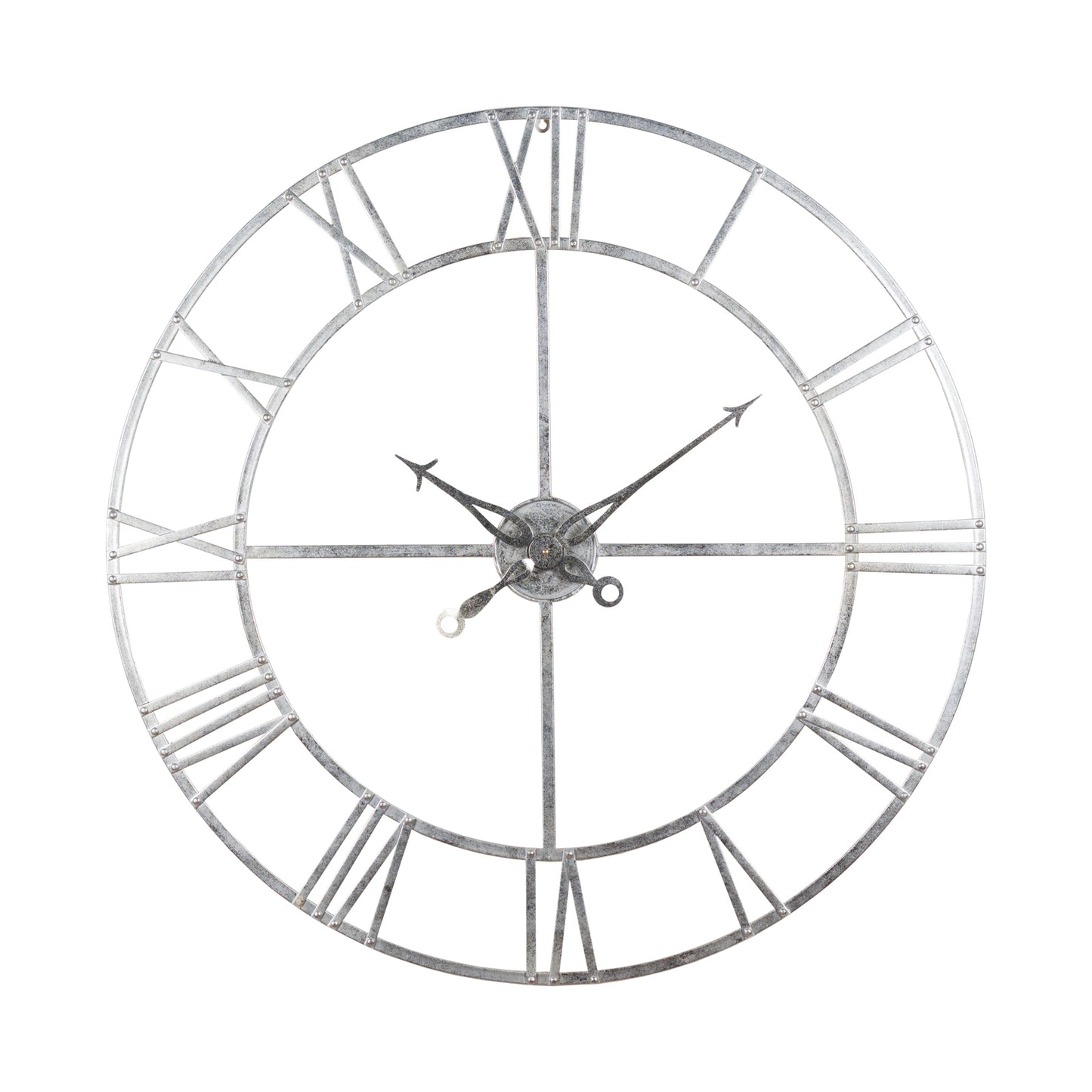 Large-Silver-Foil-Skeleton-Wall-Clock