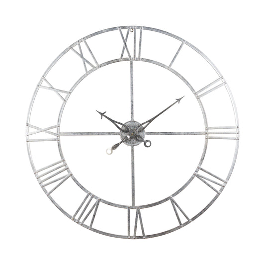 Large-Silver-Foil-Skeleton-Wall-Clock