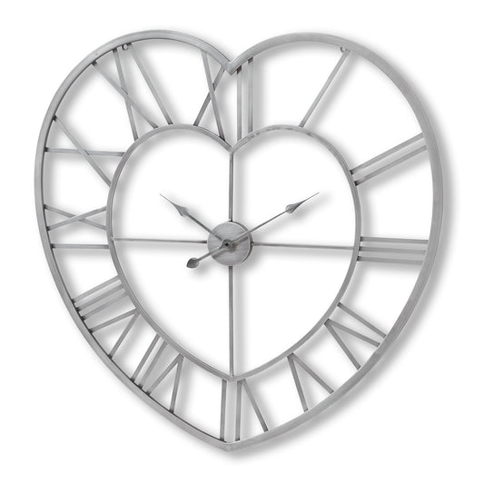 Silver-Heart-Skeleton-Wall-Clock