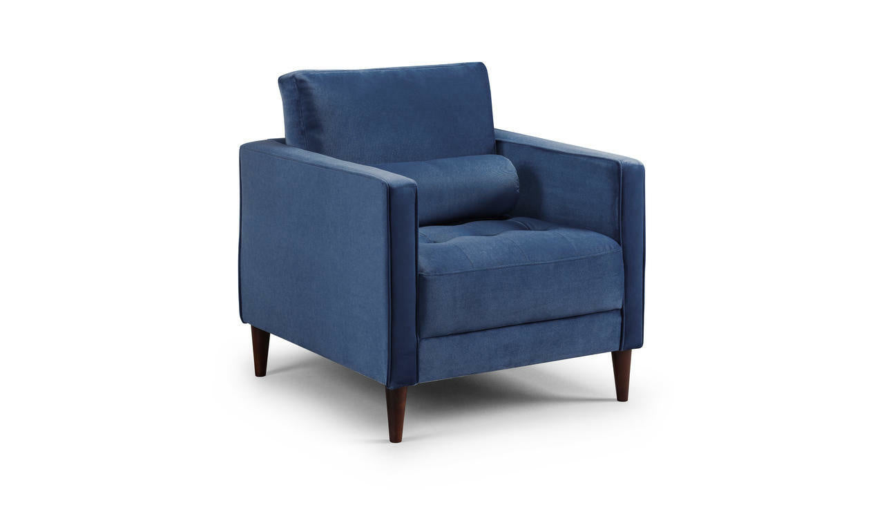 Harper Plush Blue Armchair