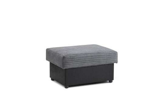 Logan Black & Grey Footstool