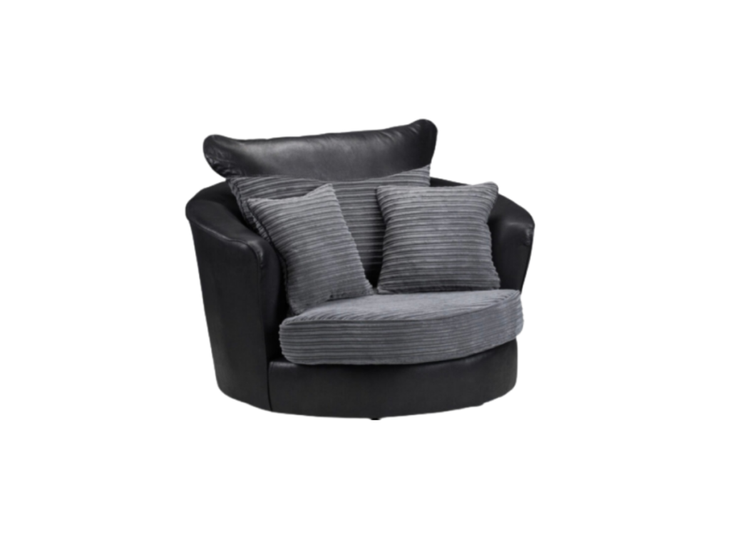 Logan Black & Grey Swivel Chair