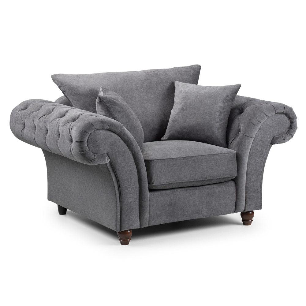 Windsor Fullback Dark Grey Armchair